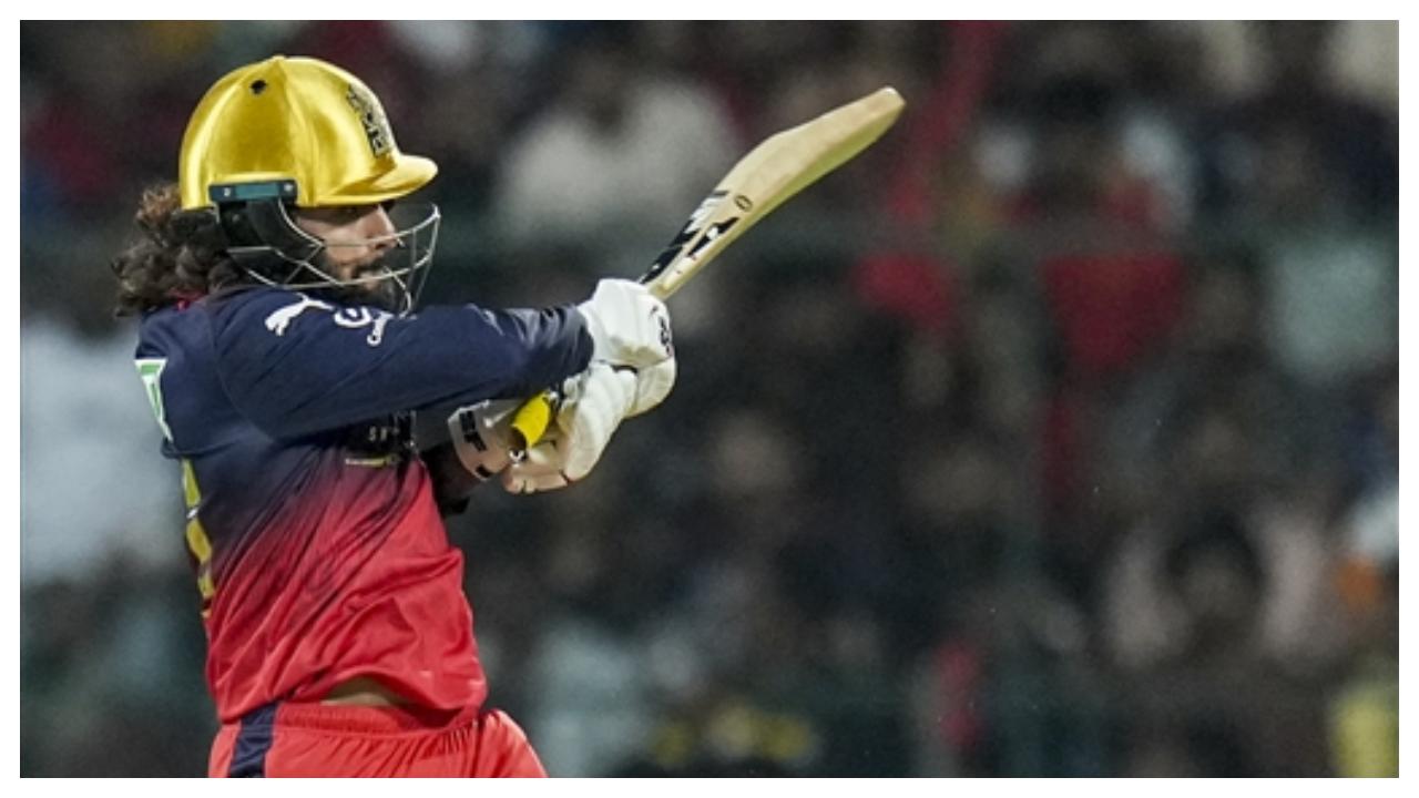 <p>Rajat Paditar looked in fine touch as he dominated the CSK spinners. The RCB skipper scored 48 runs in 19 balls to propel RCB to 250 runs at the end of 20 overs. While Tim David smashed 70 runs of 25 balls. (Pic: PTI)</p>